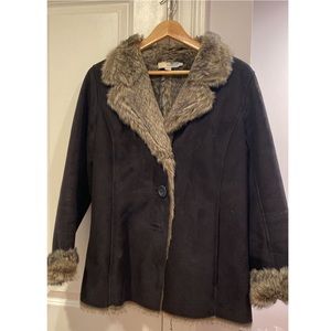 Boden | Women’s Faux Fur Lined Suede Jacket